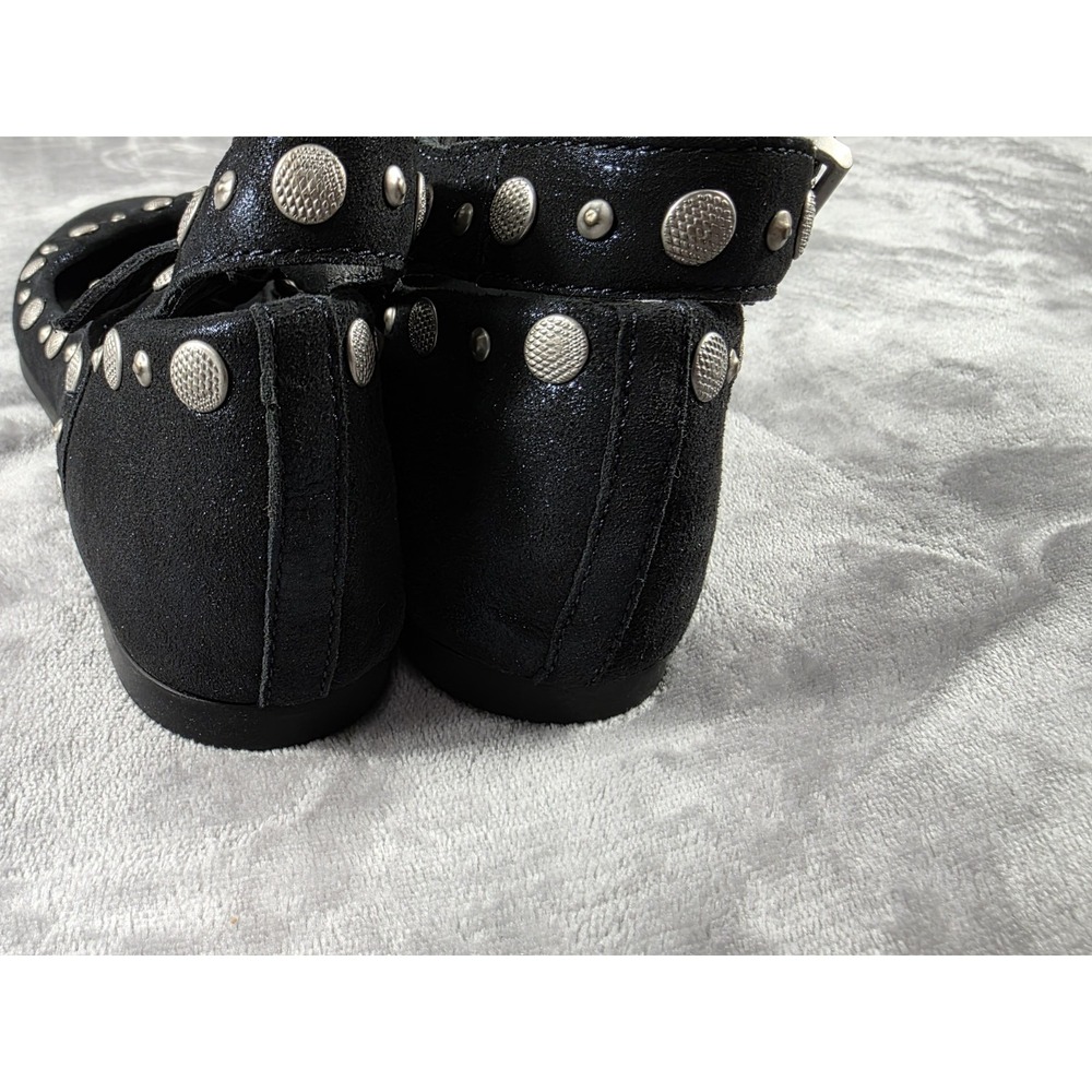 Free People Black Studded Ankle-Strap Flats - Picture 4 of 8